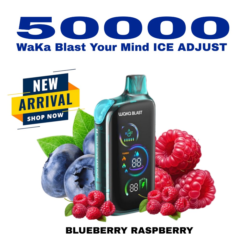 Waka Blast 50000 Puffs Blueberry Raspberry in Dubai UAE   wakadisposableindubai