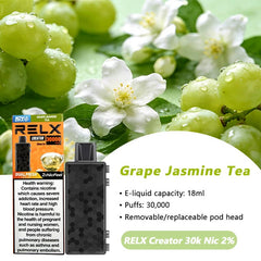 RELX Creator Kit 30000 Puffs Grape Jasmine Tea