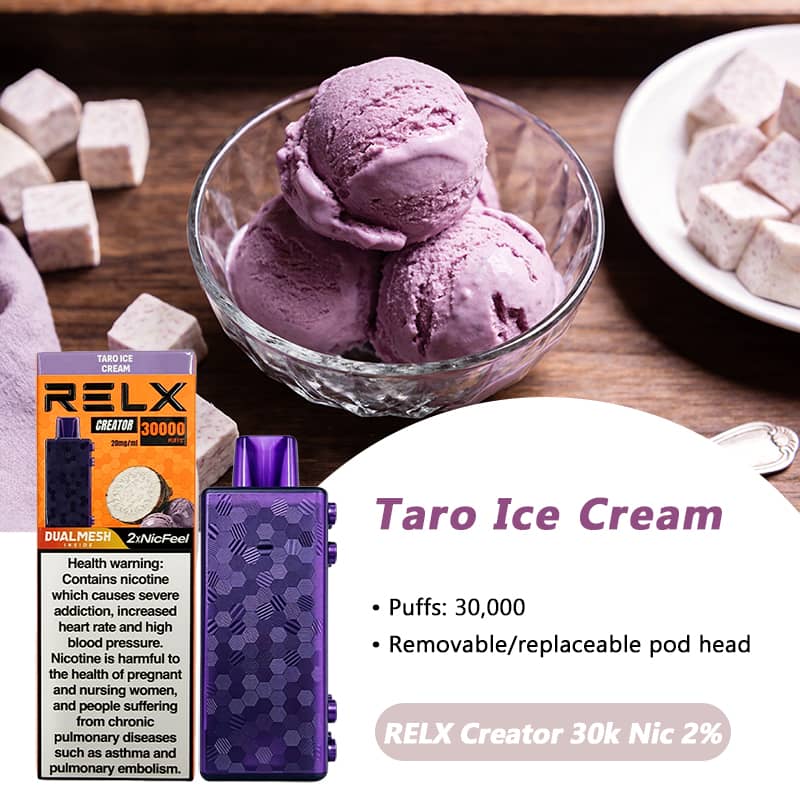 RELX Creator Kit 30000 Puffs Taro Ice Cream